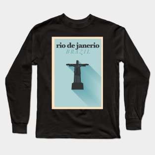 Rio De Janeiro Poster Design Long Sleeve T-Shirt